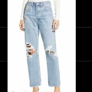 Agolde 90s high rise loose in color fall out